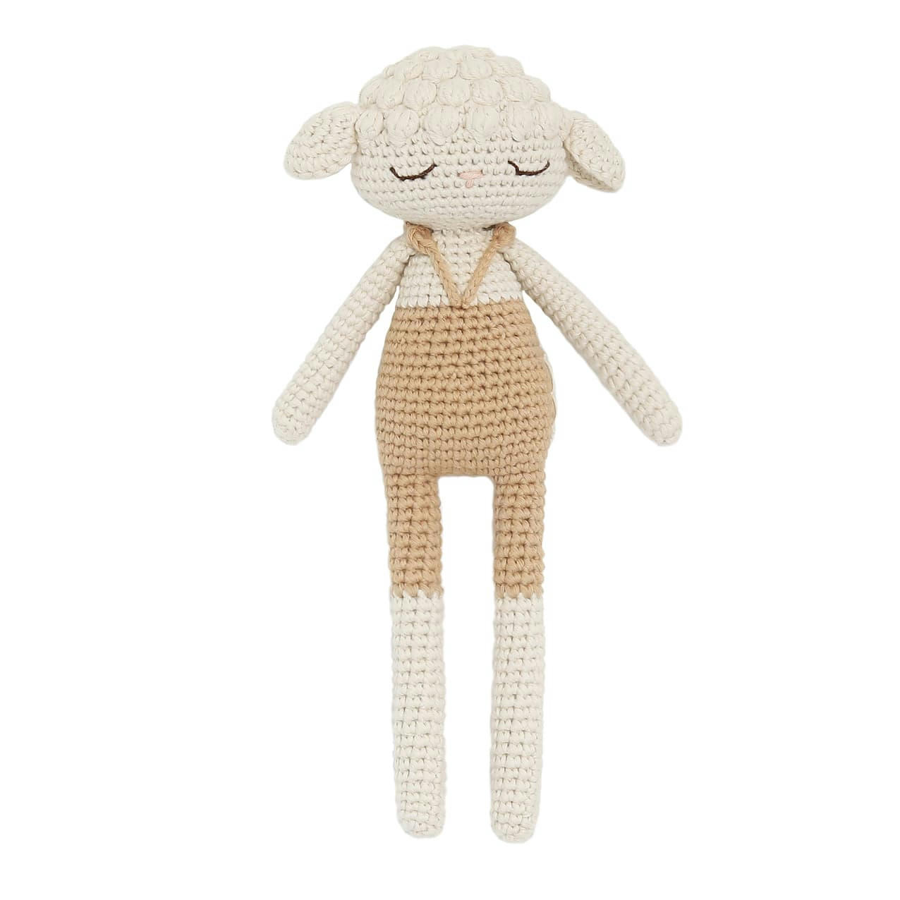 - Doudou en crochet agneau  Beige