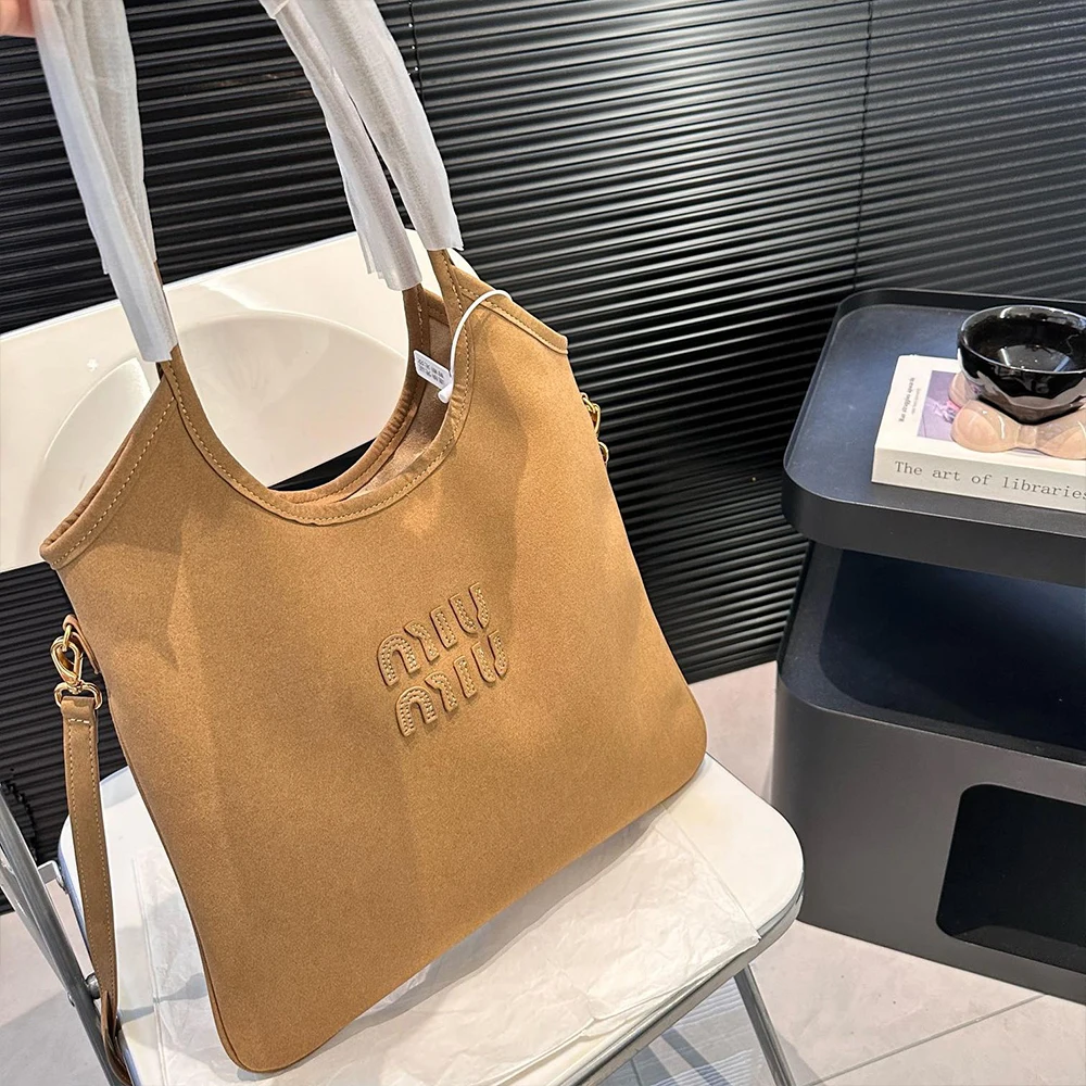 Miumiu lvy suede leather bag