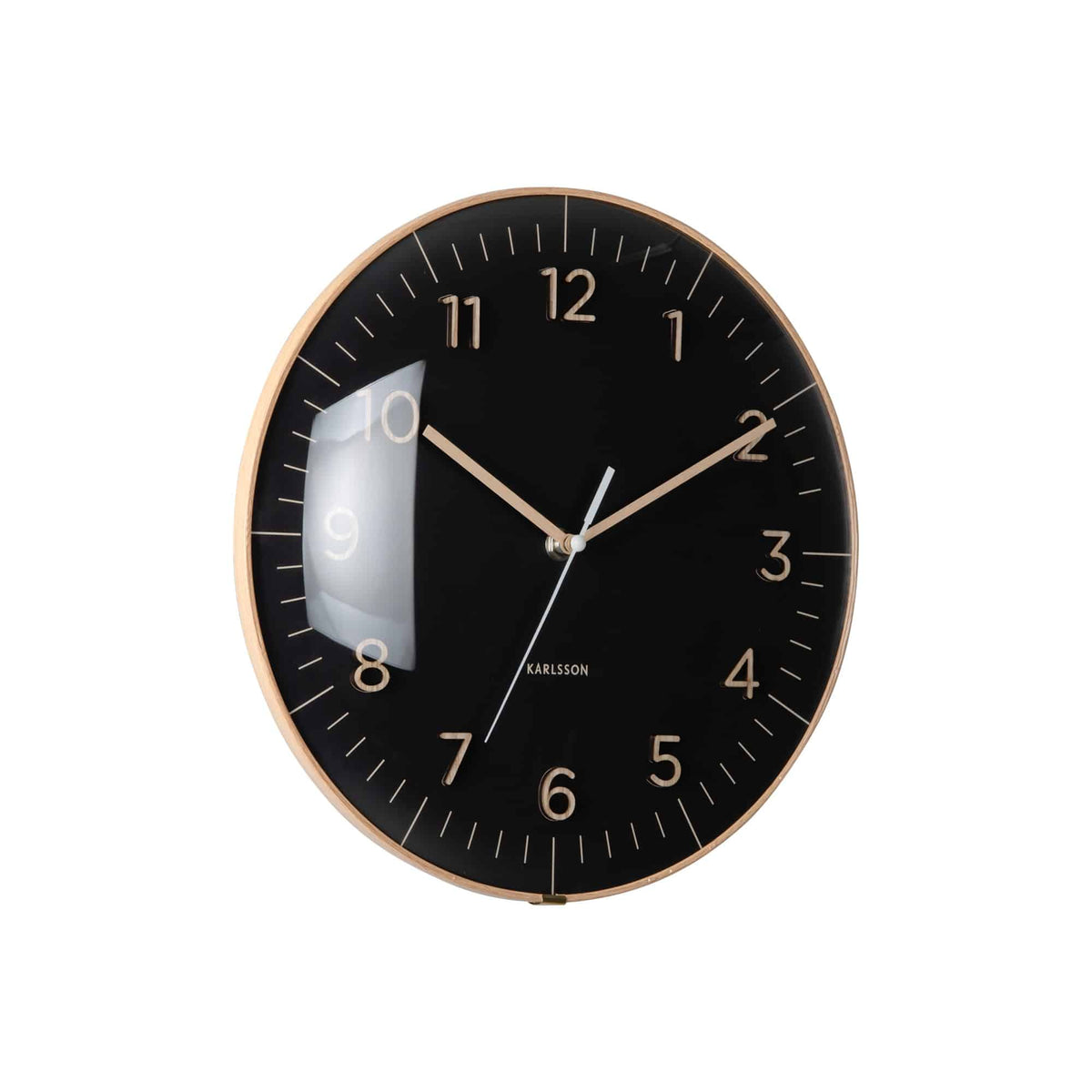 Karlsson wandklok Esencia Dome - zwart - Ø30cm