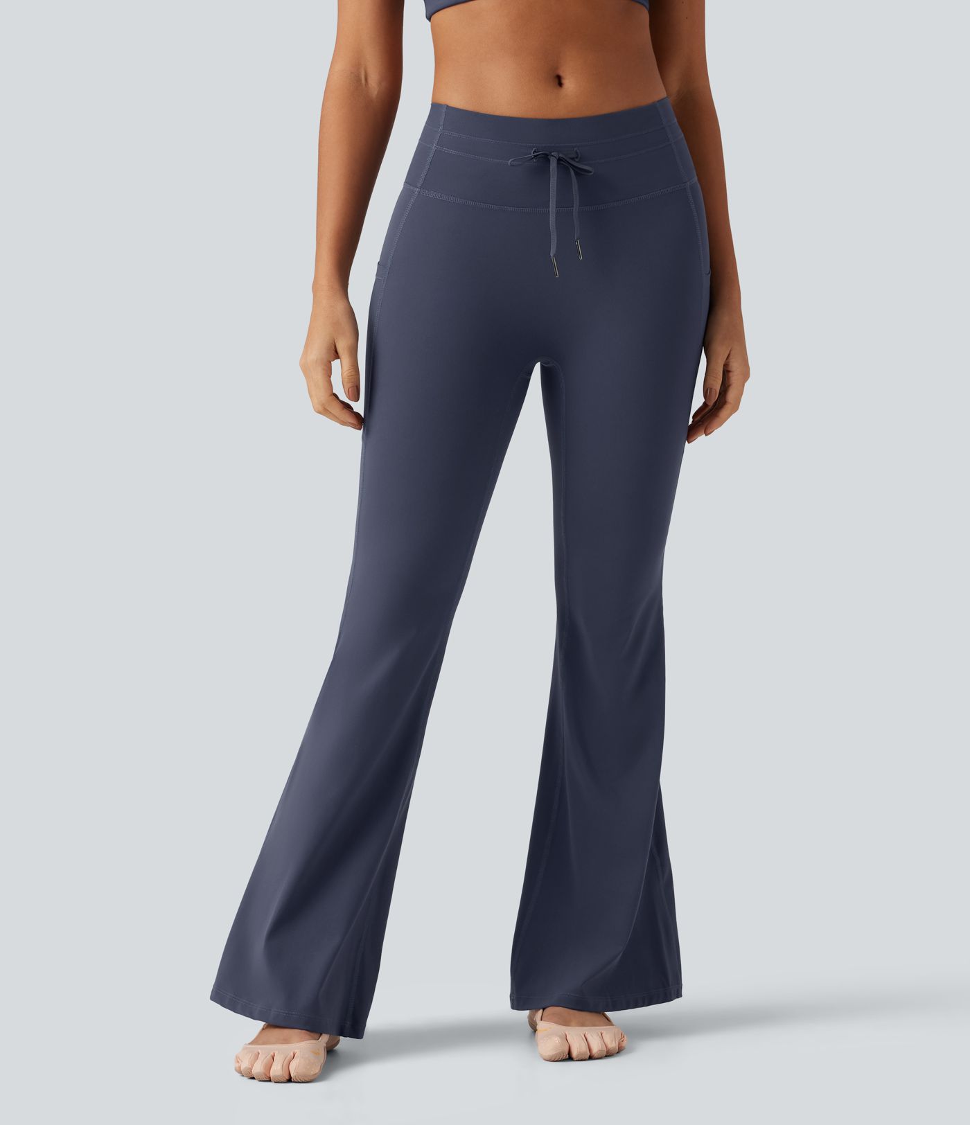Legging de yoga bootcut Halara UltraSculpt™ taille basse à cordon de serrage avec poches