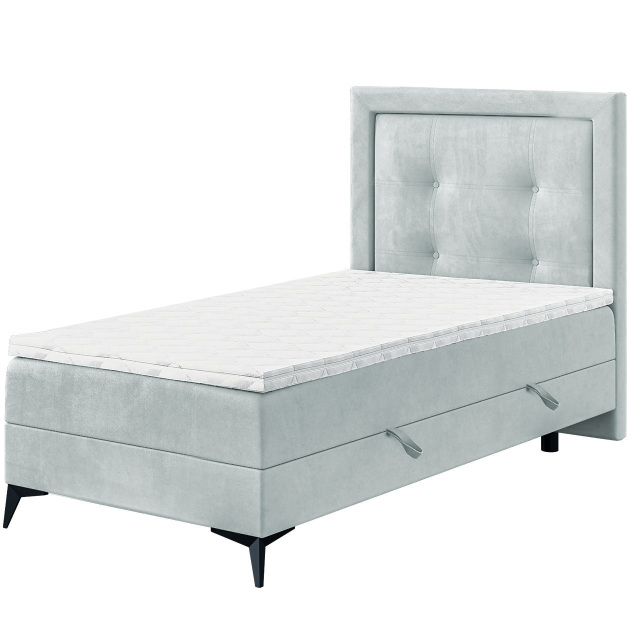 Łóżko kontynentalne HIGGA 80x200 prawy magic velvet 2238