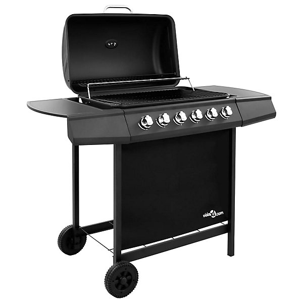 Barbecue à 6 brûleurs (102x55x98 cm - Noir)