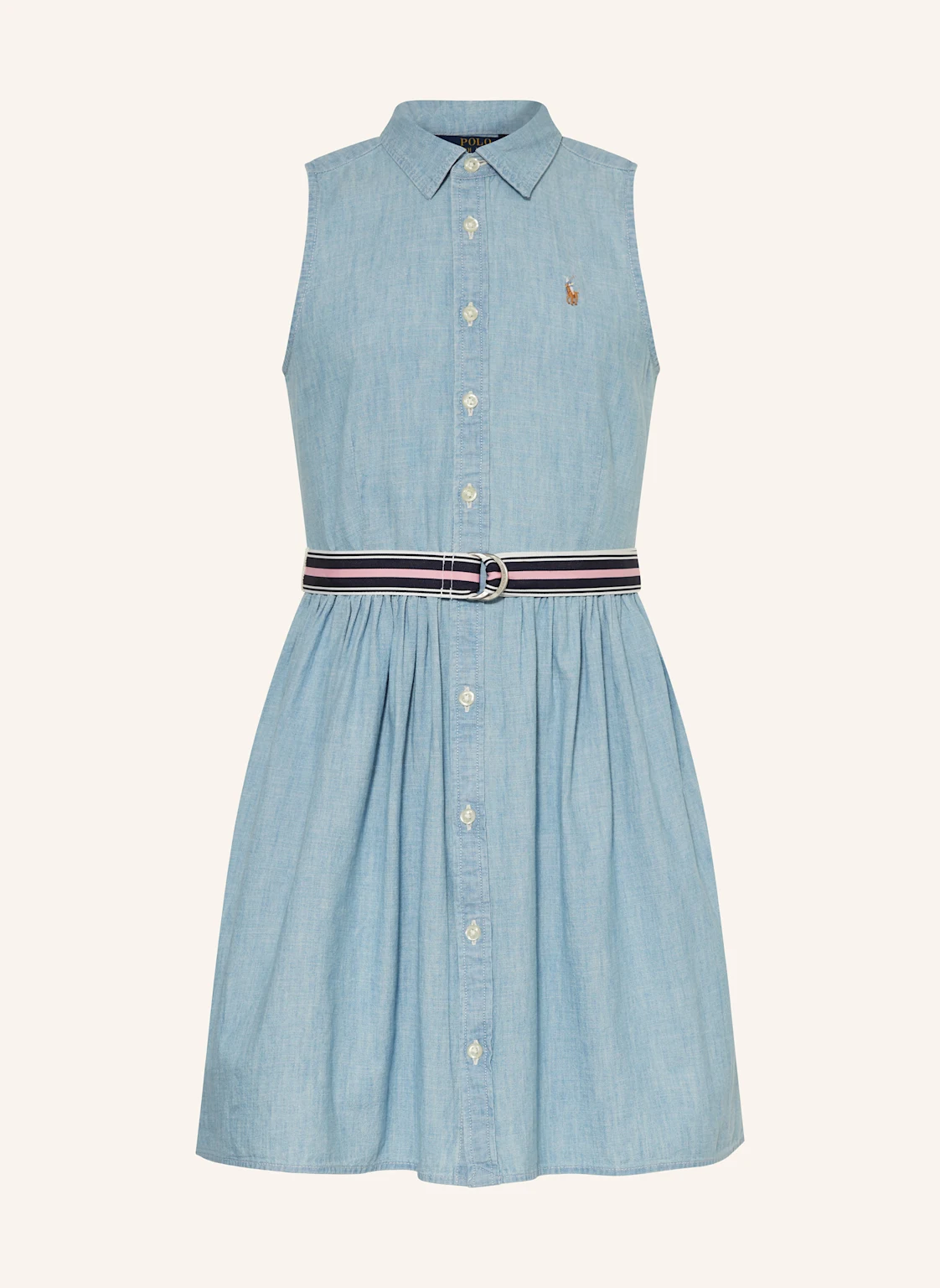 POLO RALPH LAUREN Hemdblusenkleid in Jeansoptik