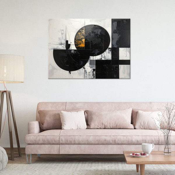 Obraz do salonu sypialni, Abstrakcja tekstura figury geometryczne 30x20