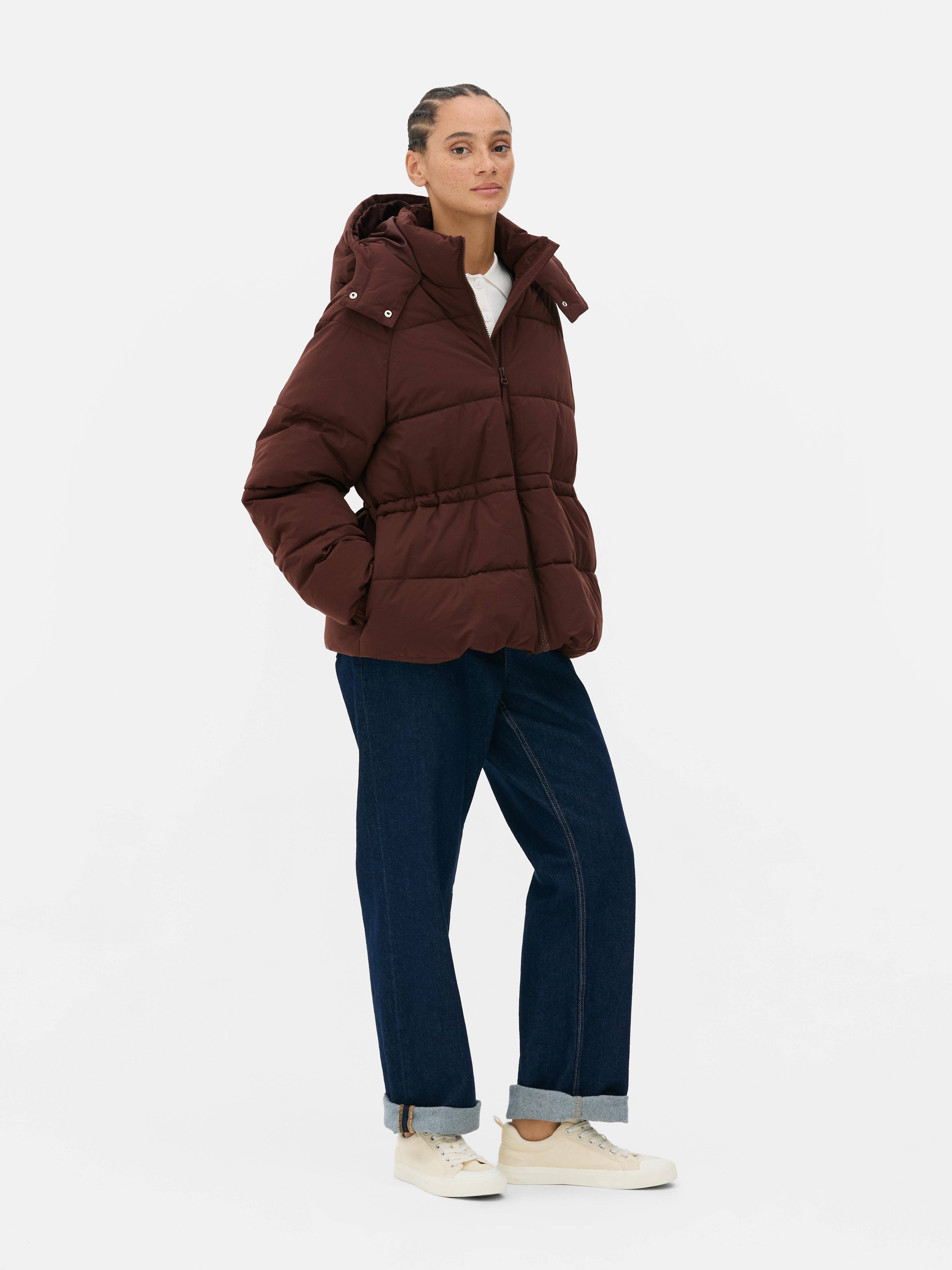 Padded Cinch Waist Jacket