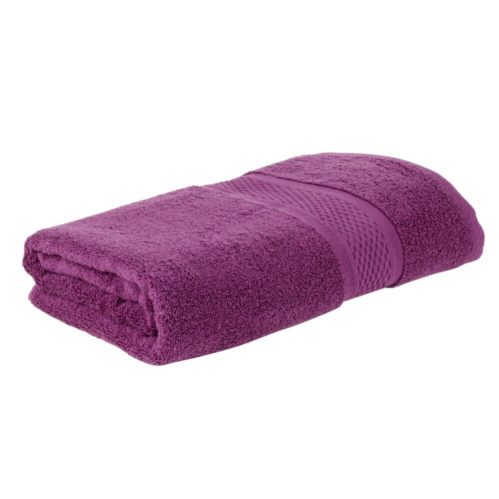 Drap de bain éponge en coton uni 100x150cm (4 modèles)