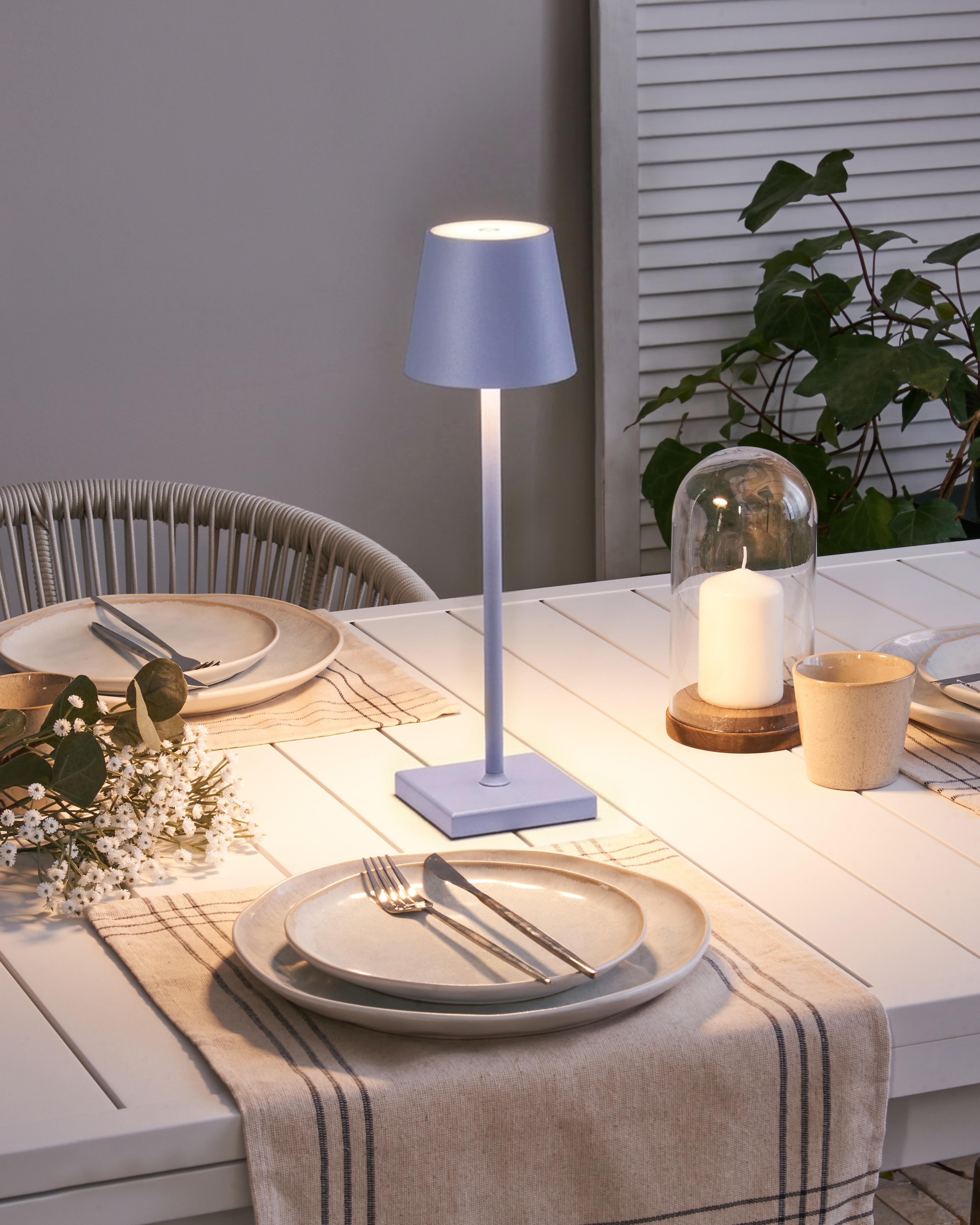 Wireless LED Table Lamp BACEIRO Metal Light Violet