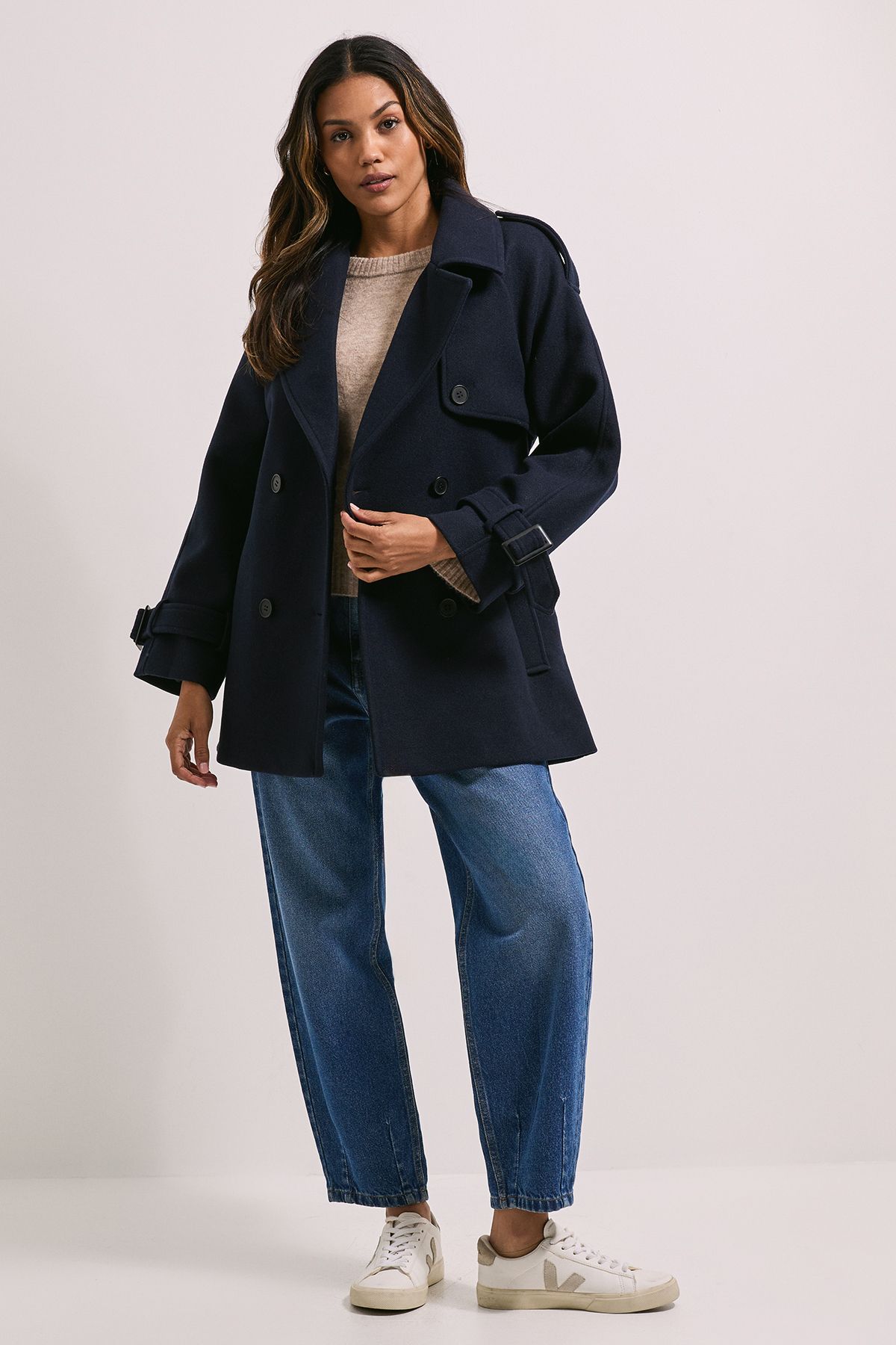 Dorothy Perkins Tab Detail Belted Coat