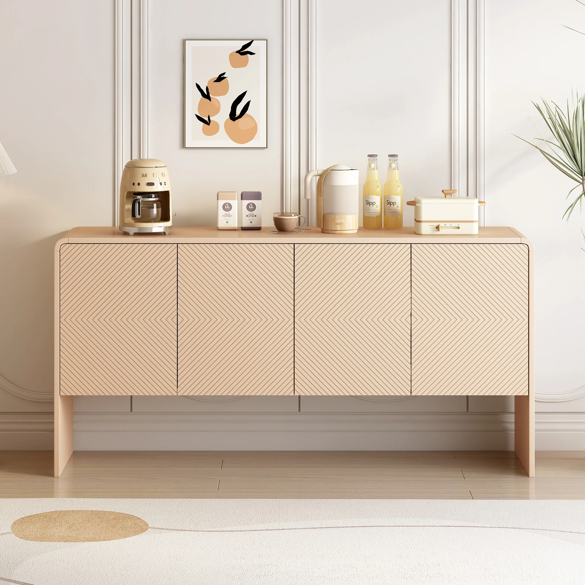 TREXM Minimalist Style 60L Large Storage Space Sideboard