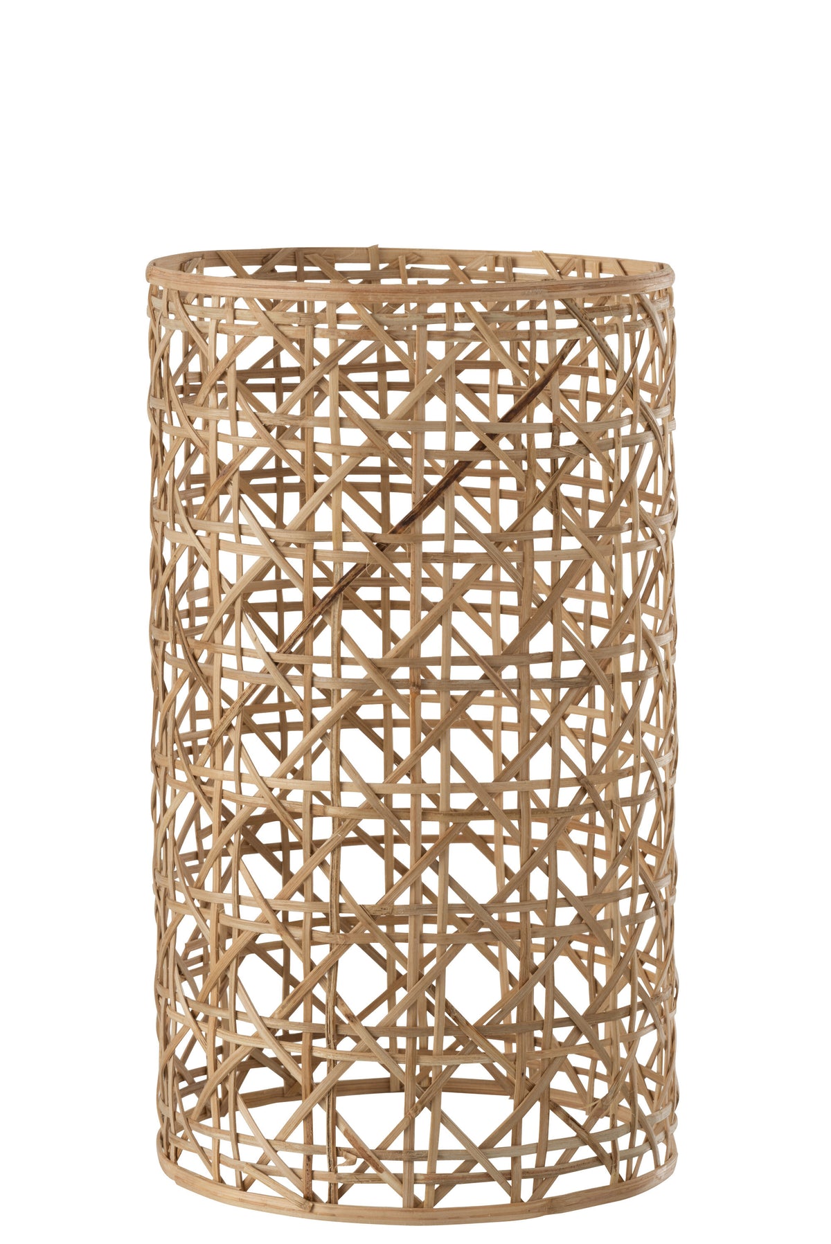 J-Line windlicht Candice - glas/riet - naturel - large