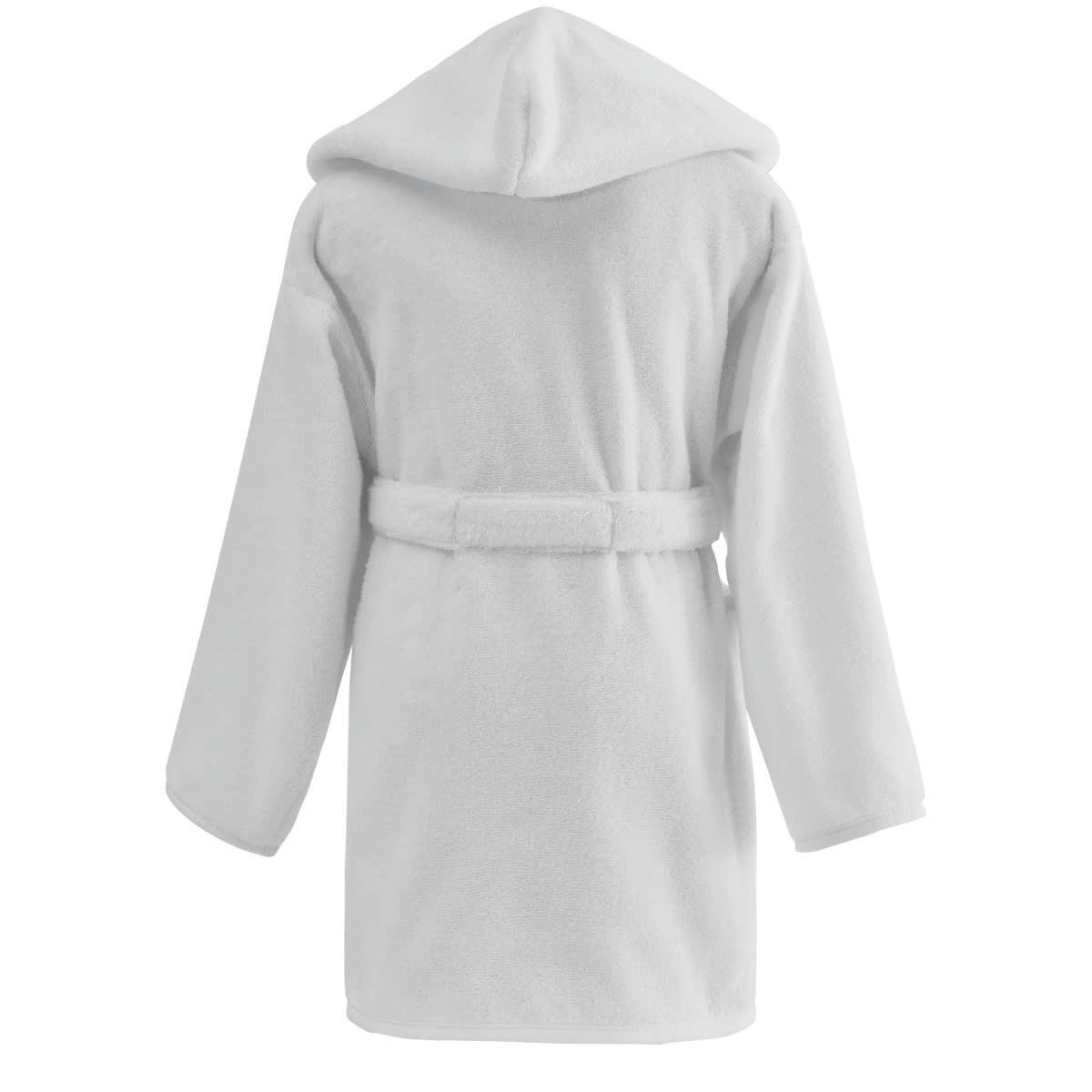BABY SOFT BALLON - Peignoir enfant en coton peigné zéro twist  blanc 06 ans