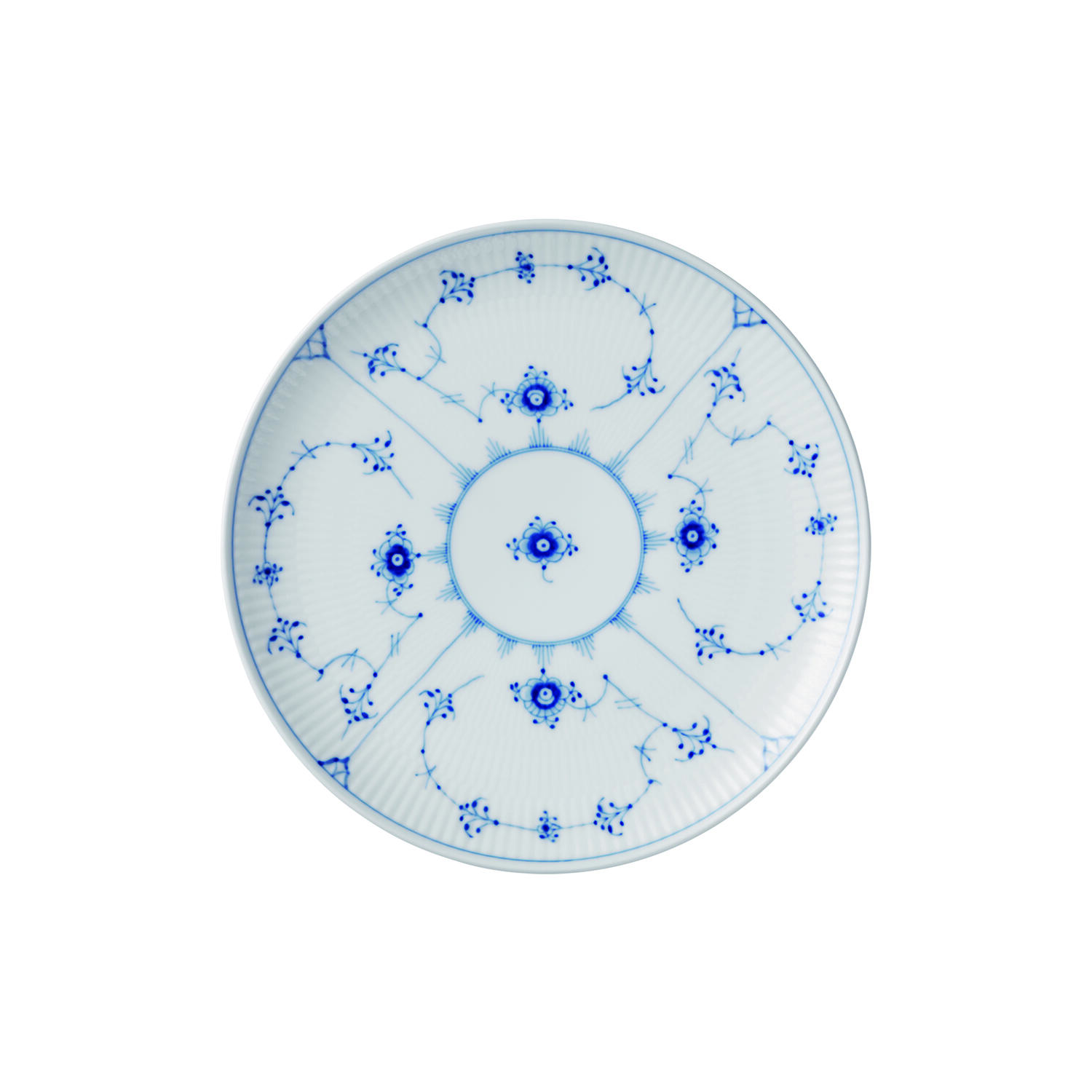 Musselmalet Riflet tallerken coupe ø 23 cm