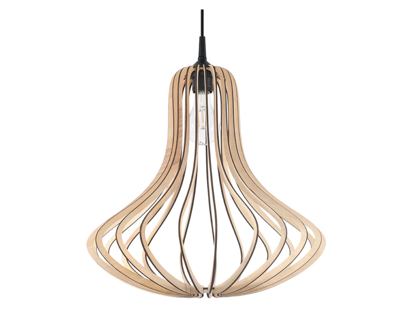 Lampa wisząca Eliza drewniana brązowa