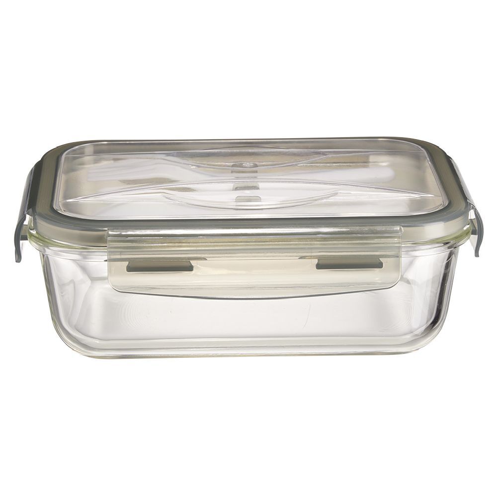 BoÎte Lunchbox en verre avec couverts en plastique 1,2L