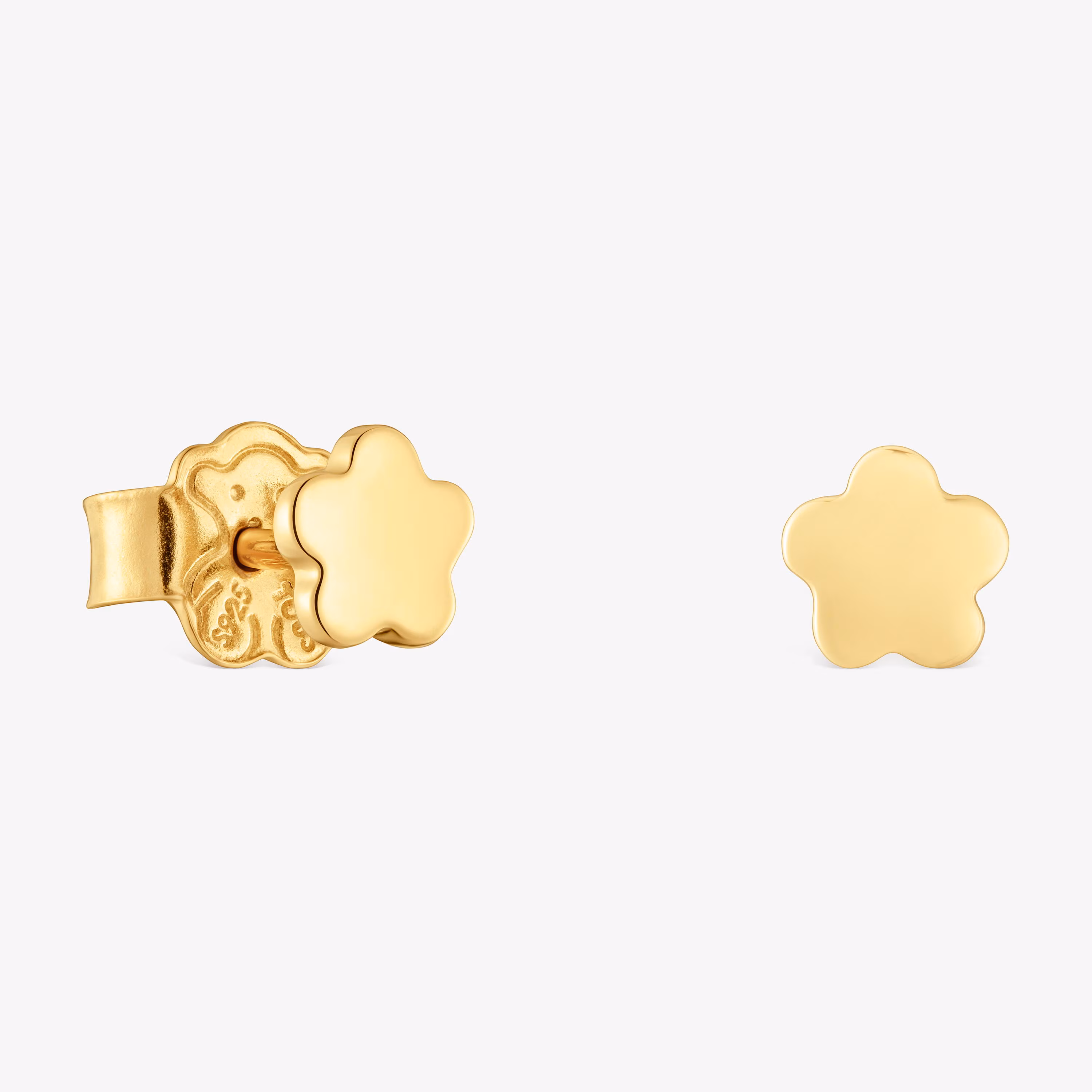 Pendientes flor con baño de oro 18 kt sobre plata TOUS Motivos