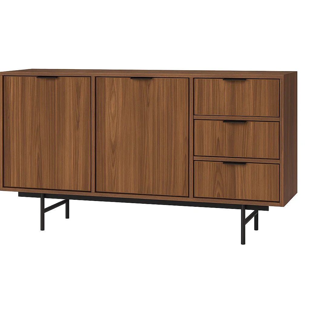 Orzech Warmia komoda 150cm szuflady 2d3sz EDEN KM