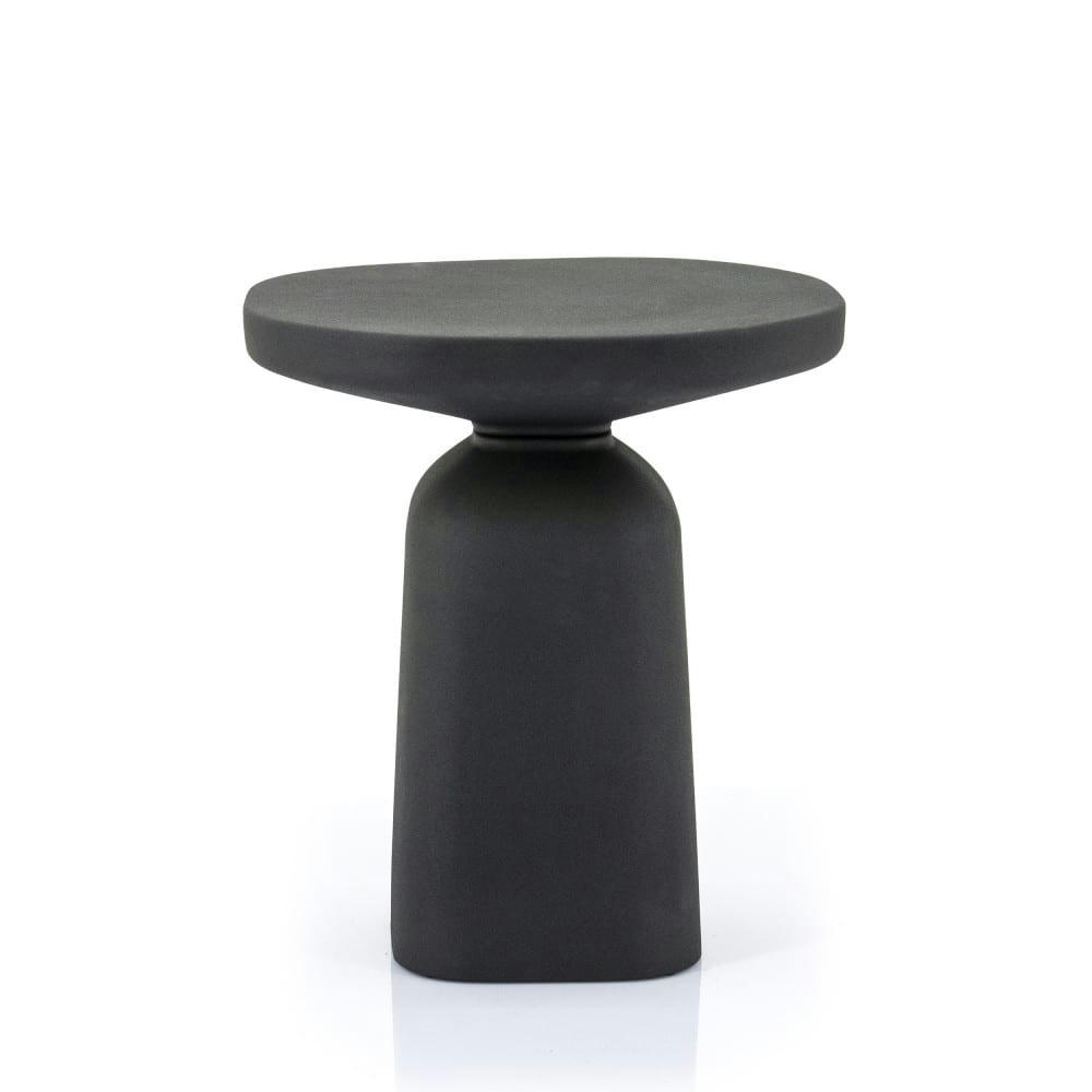 SQUAND - Table d'appoint en aluminium D45cm noir