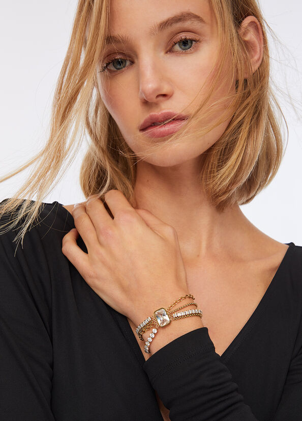 Bracciale con cristallo di vetro