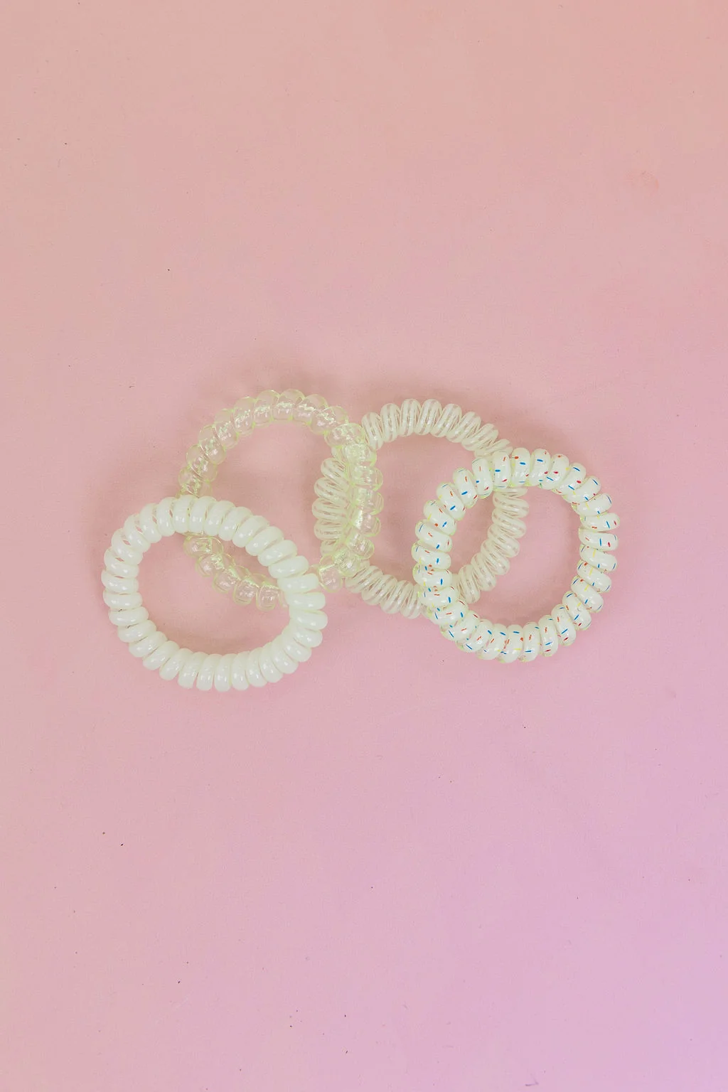Neon Green Coil Hair Ties – 4 Pack