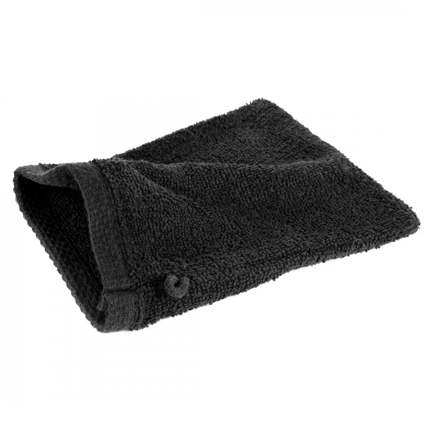 Myjka do kąpieli 16x21 cm bawełniana kolor czarny 400 g/m2 GŁADKI 1