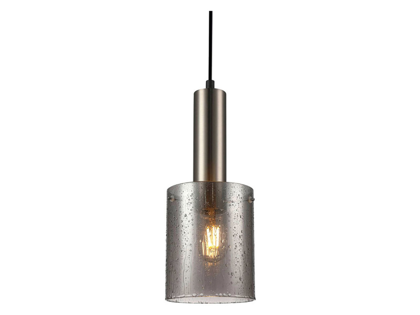 Lampa wisząca Sardo Rain stalowa czarno-srebrna