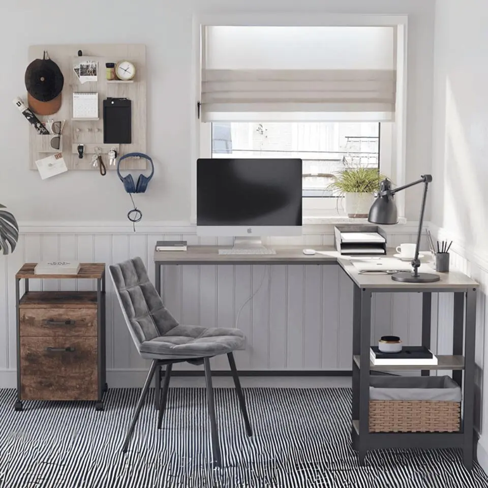 CALICOSY - Hoekbureau - Beige - 76x138x138 cm