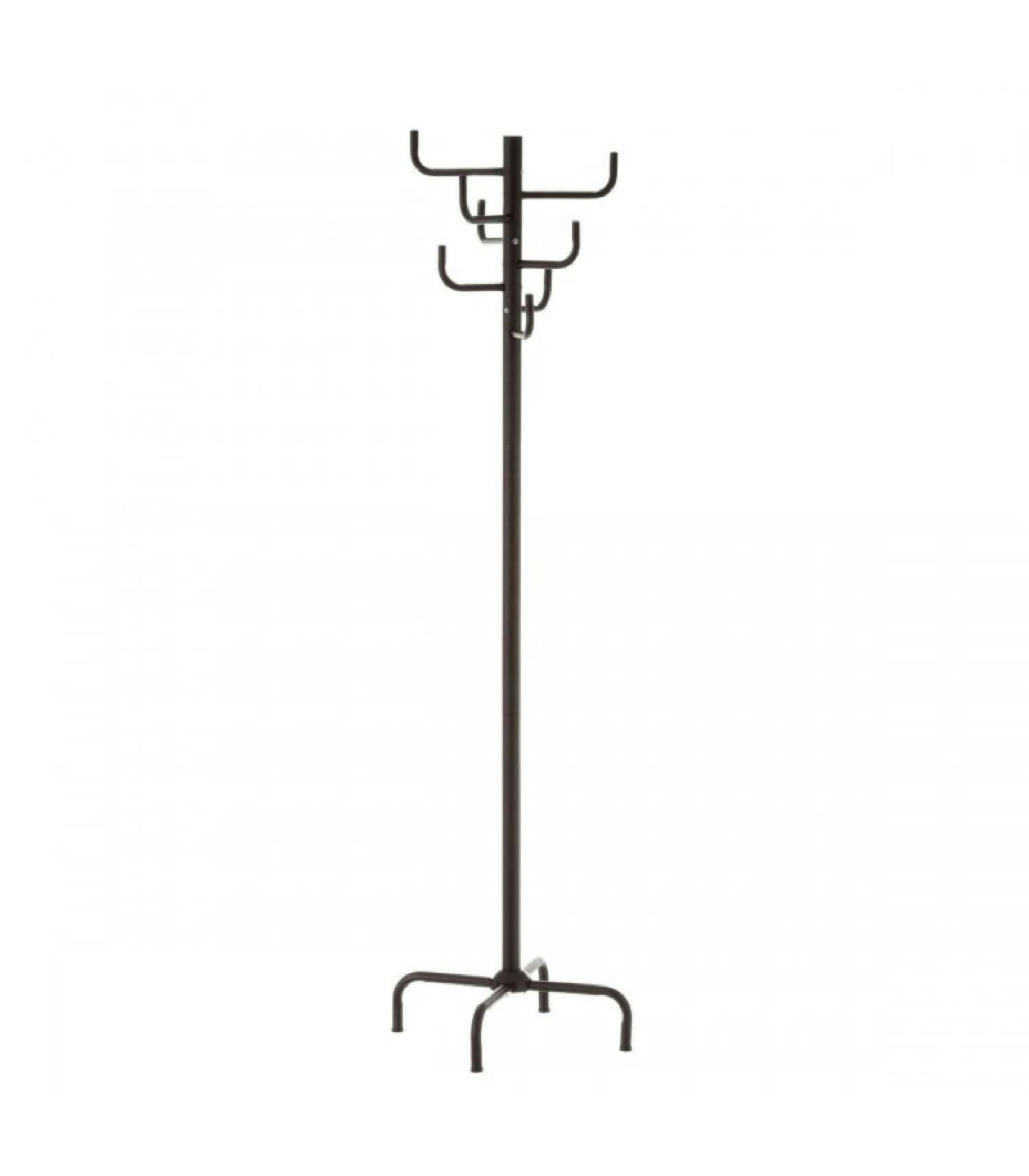 MÉTAL - Portemanteau sur pied métal noir H183cm