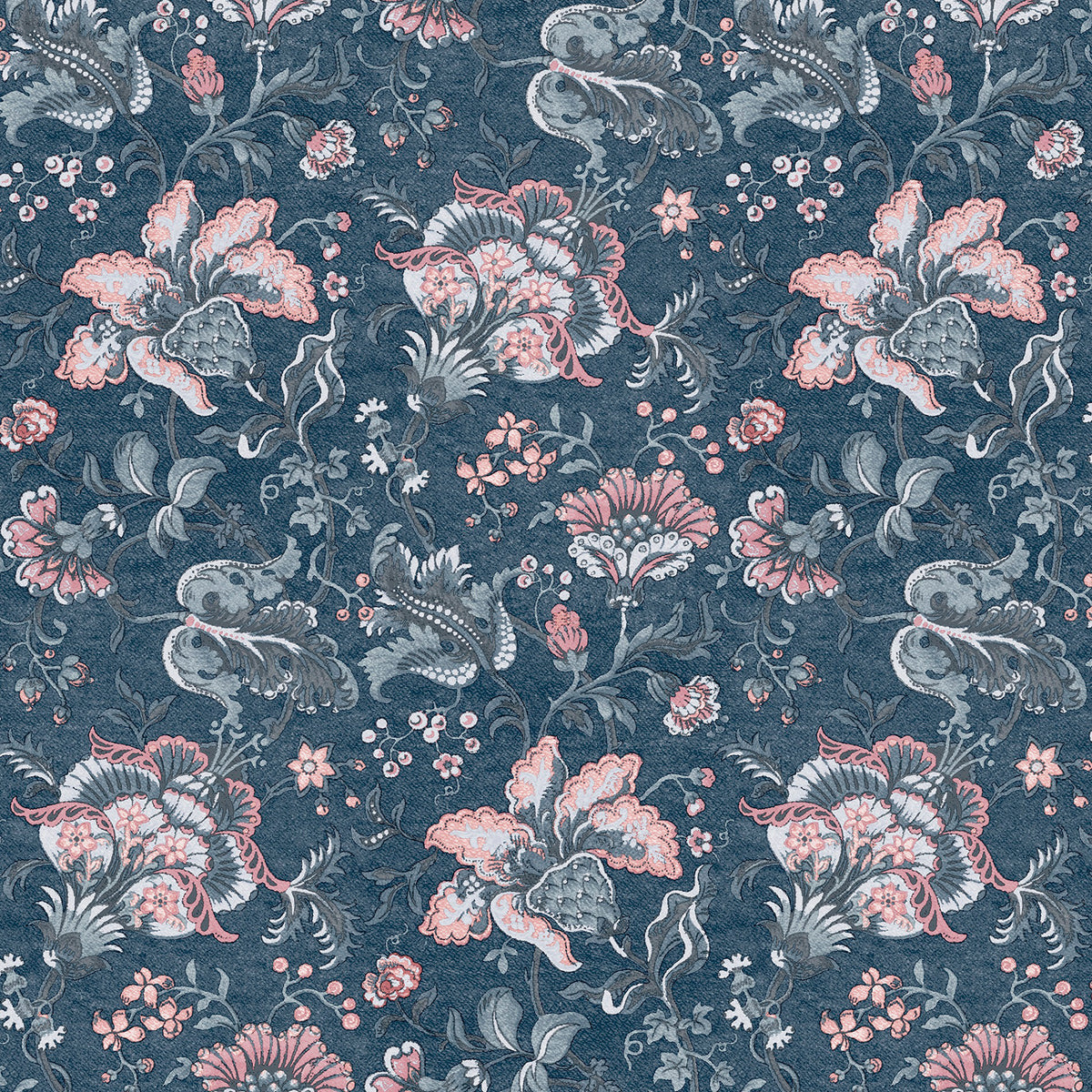 Laura Ashley Vliesbehang - Portia Dark Seaspray - 10mx52cm