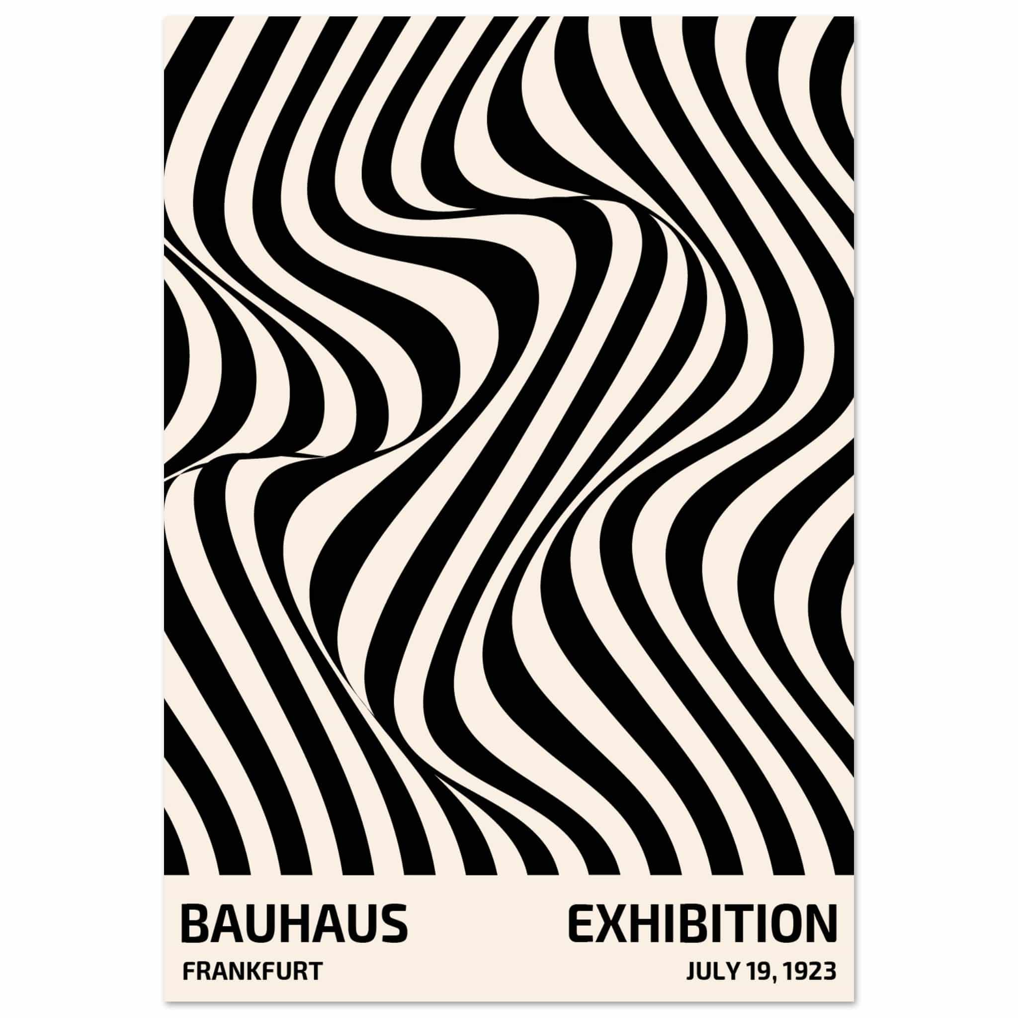 Artfulprints Poster Bauhaus - Exhibition Frankfurt  - 70x100 cm - Zwart / Wit
