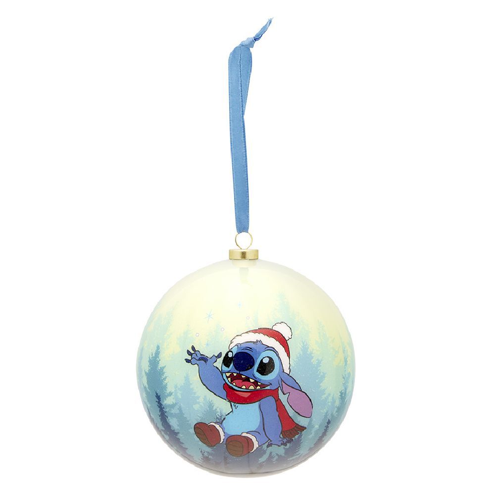 Boule de No&euml;l Disney Stitch bleu Ø9,5 cm