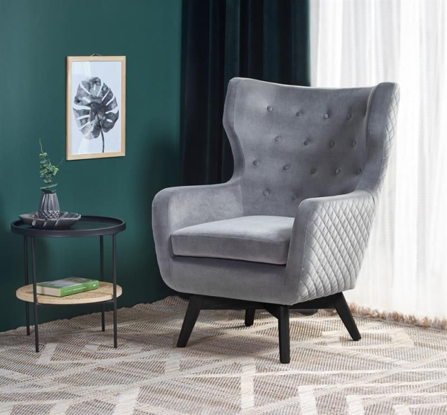 Fotel MARVEL VELVET szary