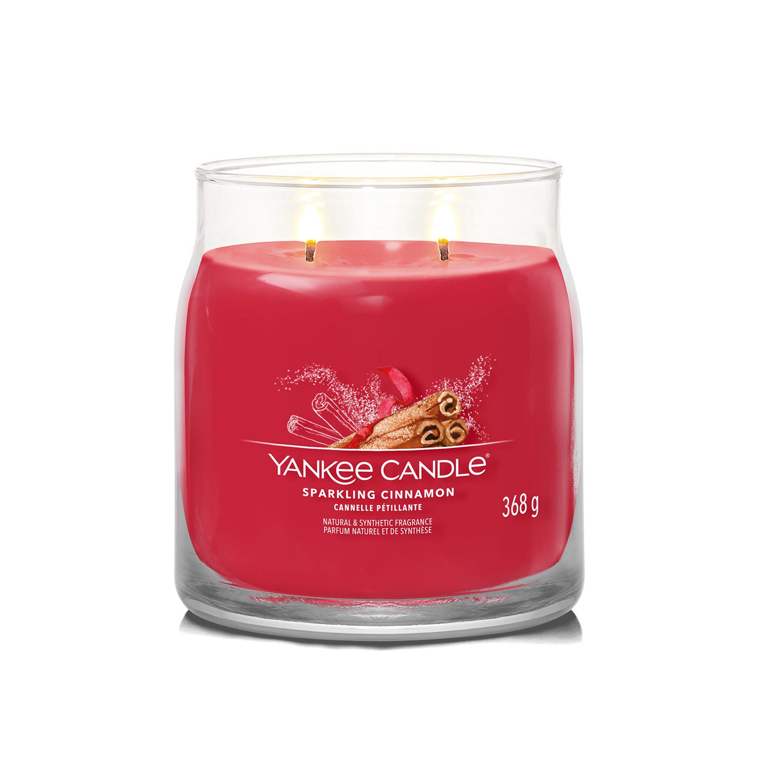 Sparkling Cinnamon candela in giara media Yankee Candle