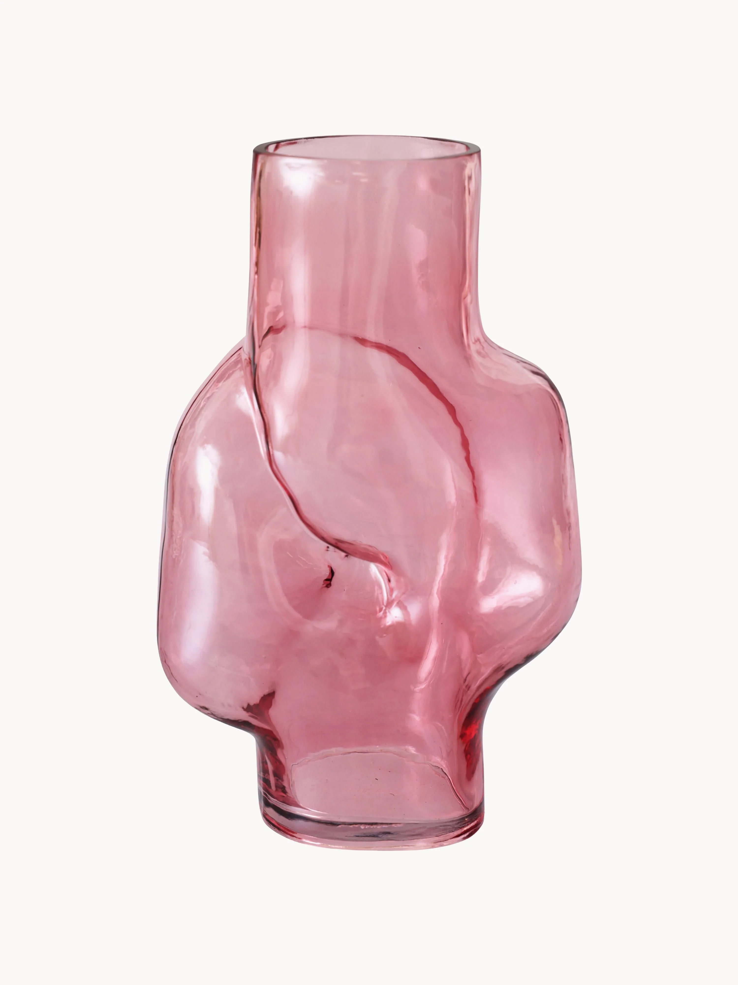 Handgefertigte Glas-Vase Gleam, H 32 cm