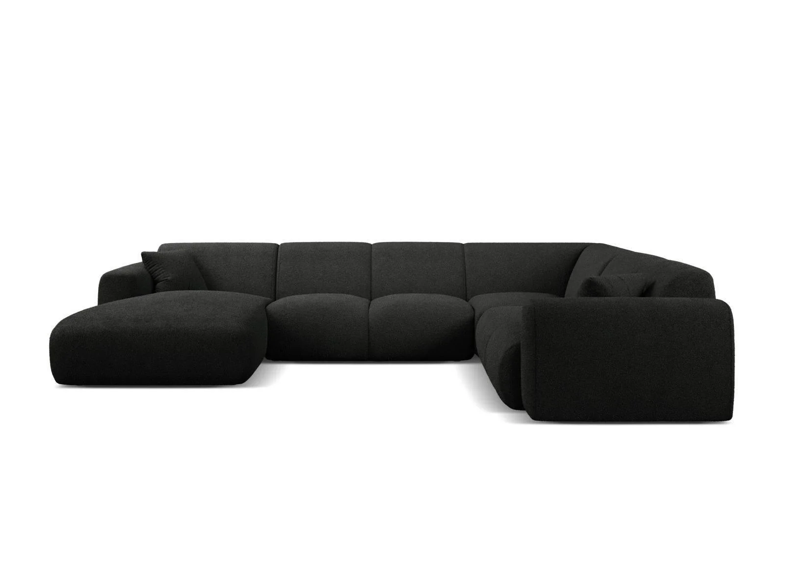 Modulaire hoekbank Molino rechts bouclé