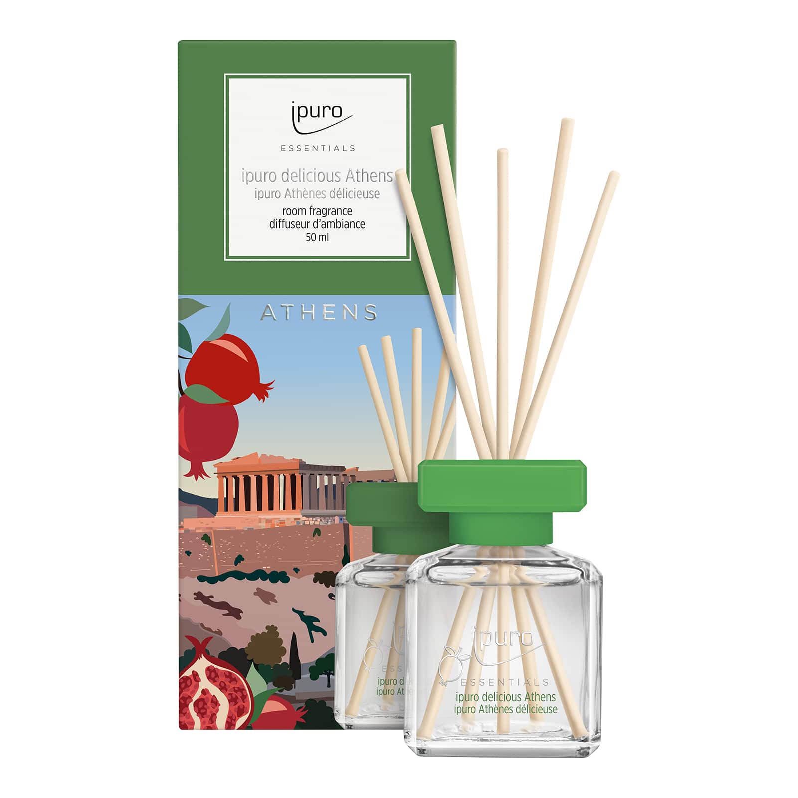 ipuro ESSENTIALS Raumduft Delicious Athens Grün, 50 ml
