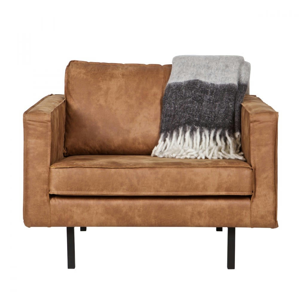 BRONCO - Fauteuil vintage cognac