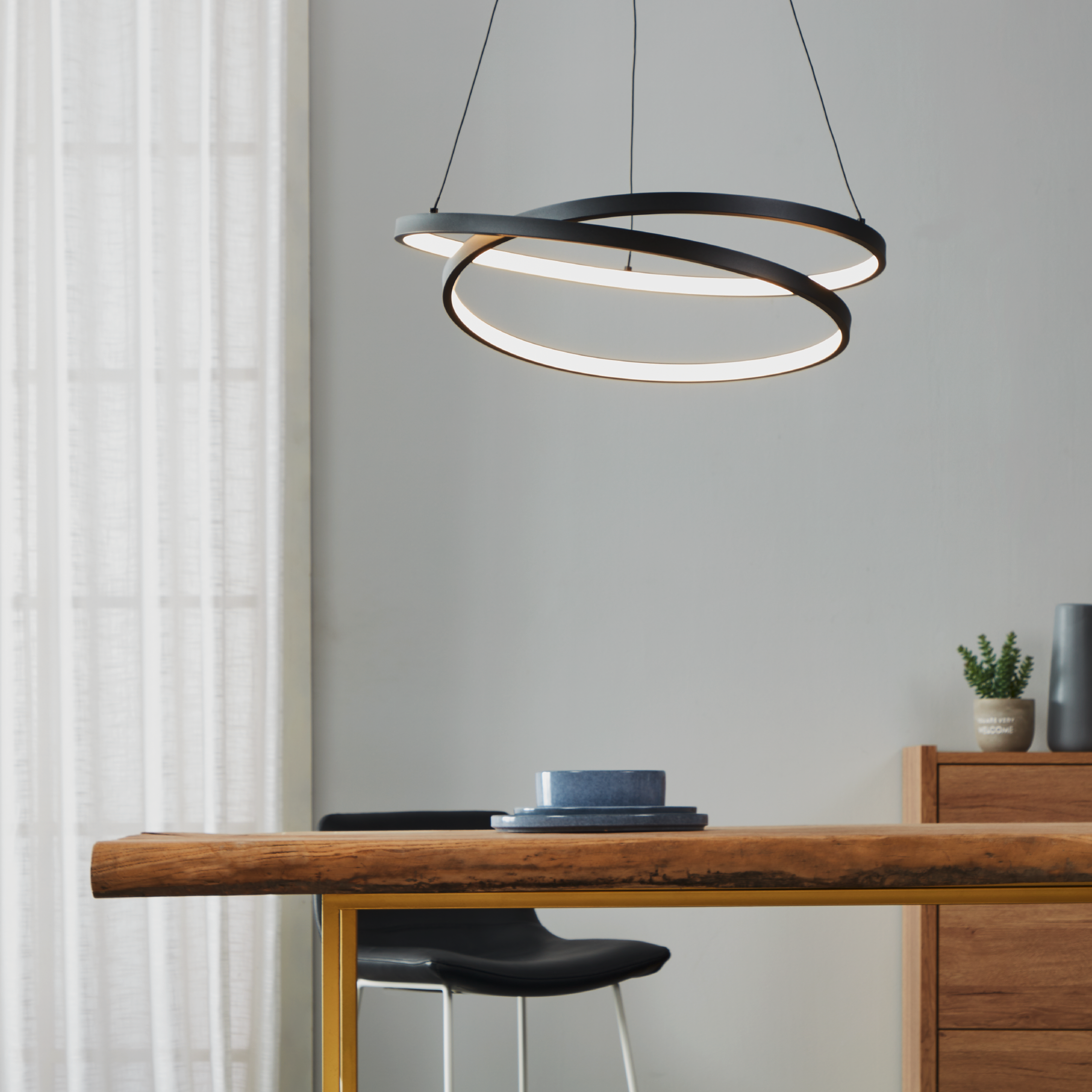 EGLO Ruotale Hanglamp Ø 55 cm - Zwart