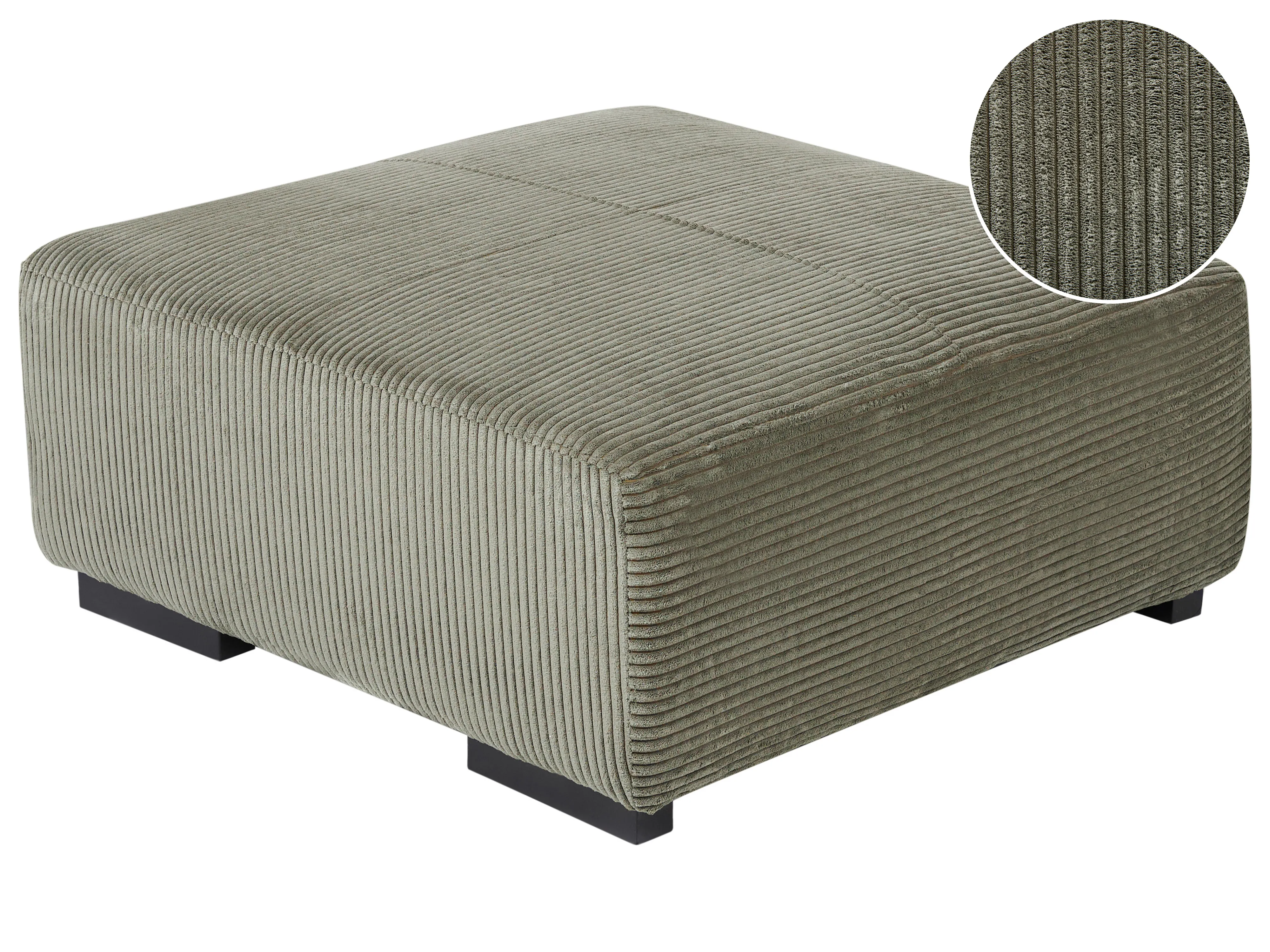 Ottoman LUNGO Corduroy Green