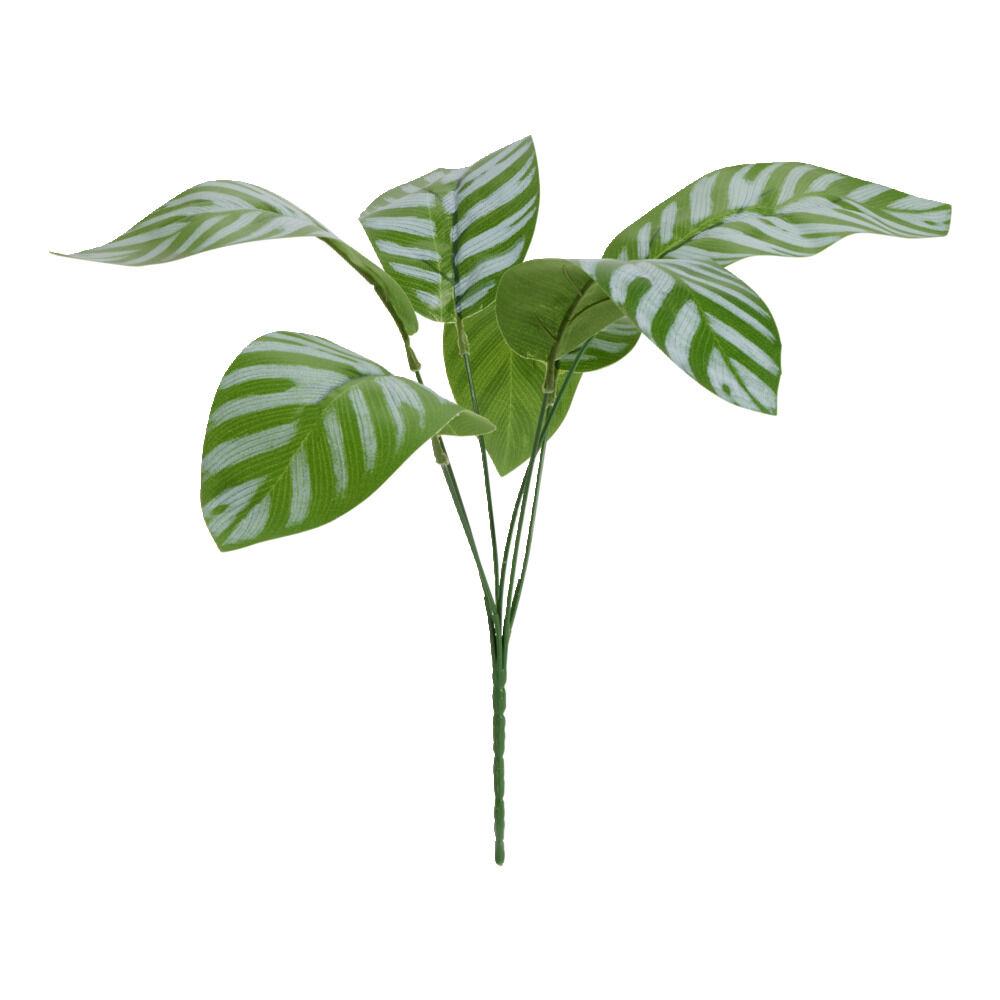 Feuille plante verte rodhéa artificielle piquet 5 feuilles 17xH27cm