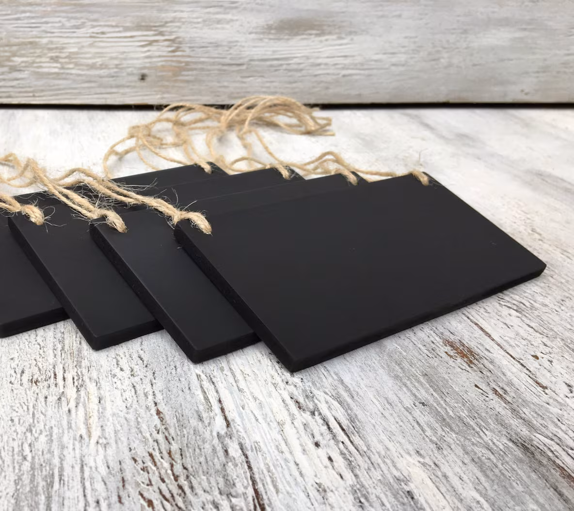 Rustic Hanging Chalkboard Labels, Small Chalkboard Tags for Business, Boutique & Craft Fair Display, Set of 3 Blackboard Labels for Decor