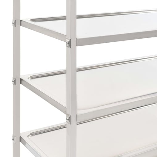 NNEVL 5-Tier Kitchen Trolley 107x55x147 cm Stainless Steel