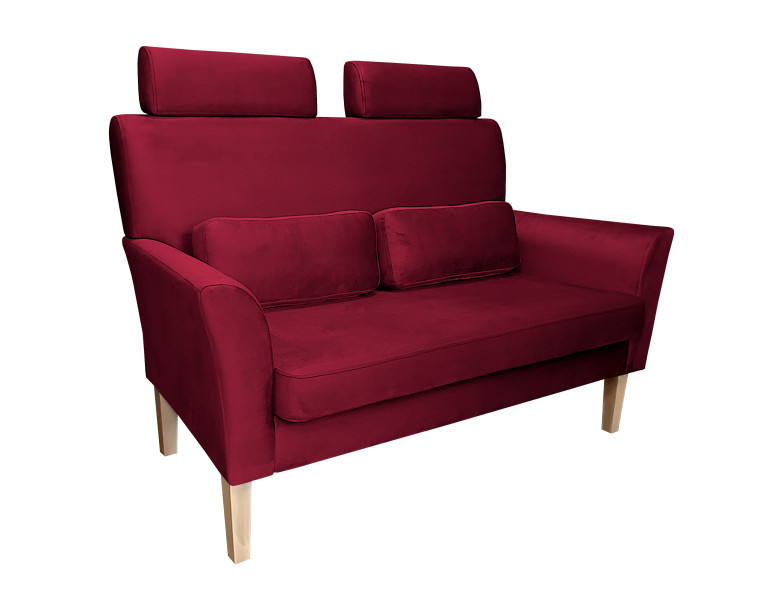 Sofa DENVER tkanina Welur noga drewniana