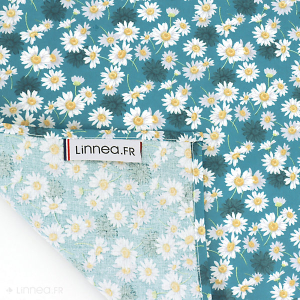Nappe carrée enduit 80x80 cm ASTER bleu Pétrole