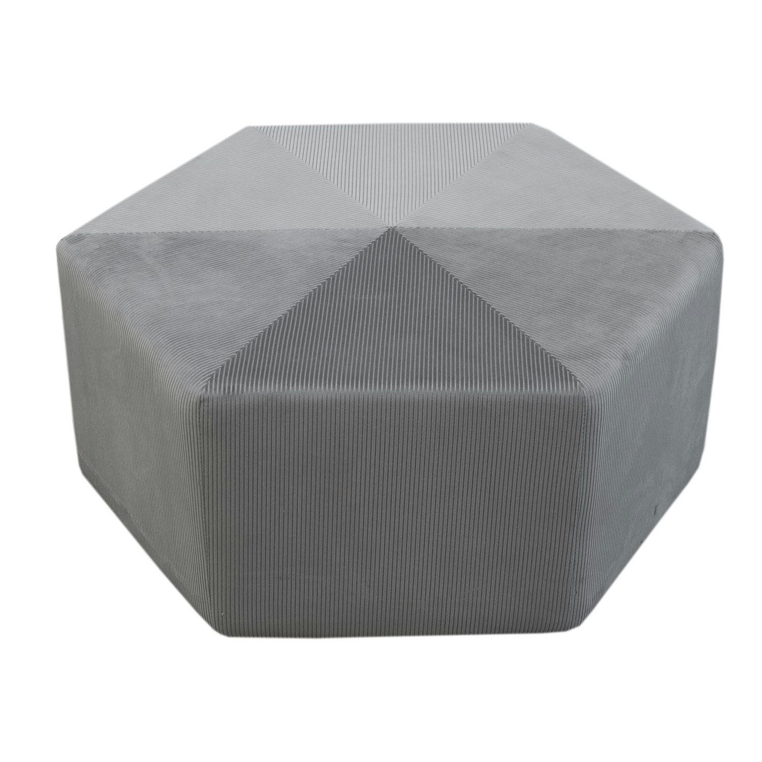 GIULIA - Grand pouf 75 cm gris souris