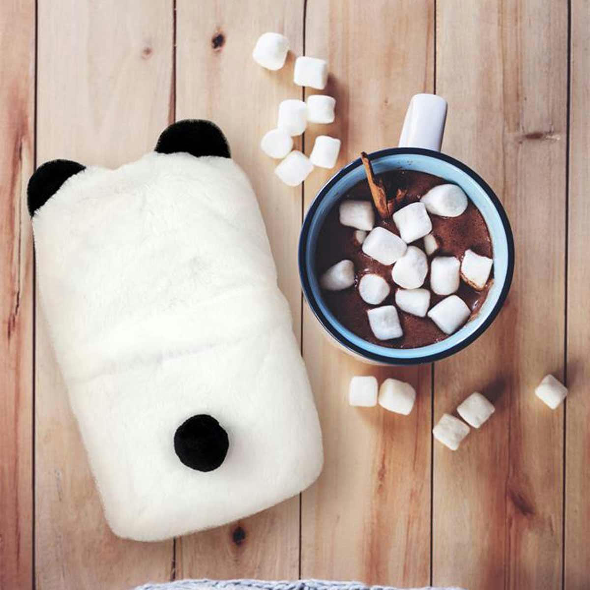 - Bouillotte Panda en fourrure toute douce