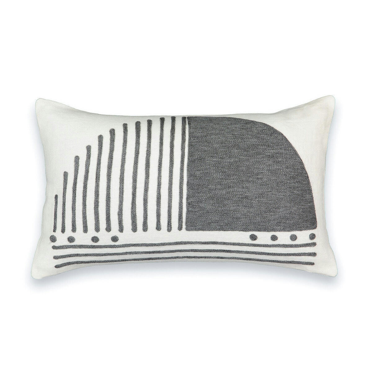 Housse de coussin lin, Volutes