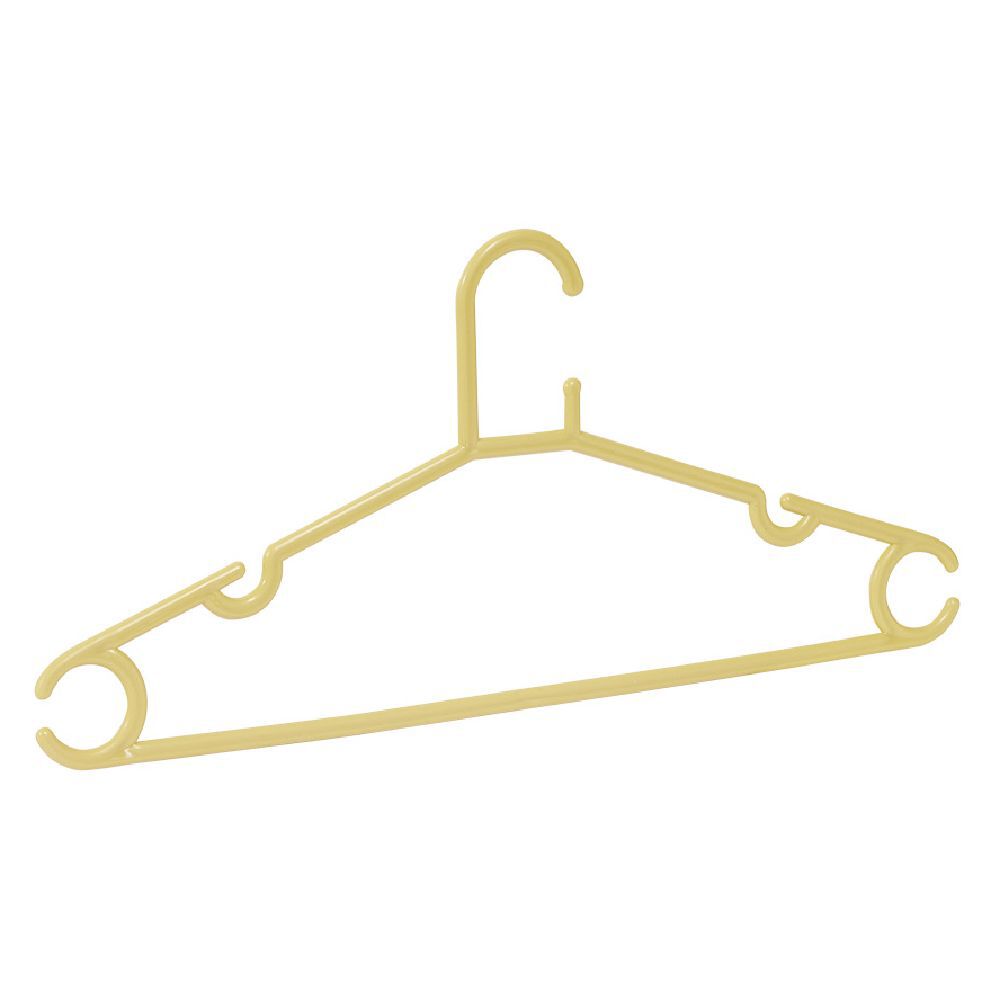 Cintre en plastique jaune x5 - L38,5xH17cm