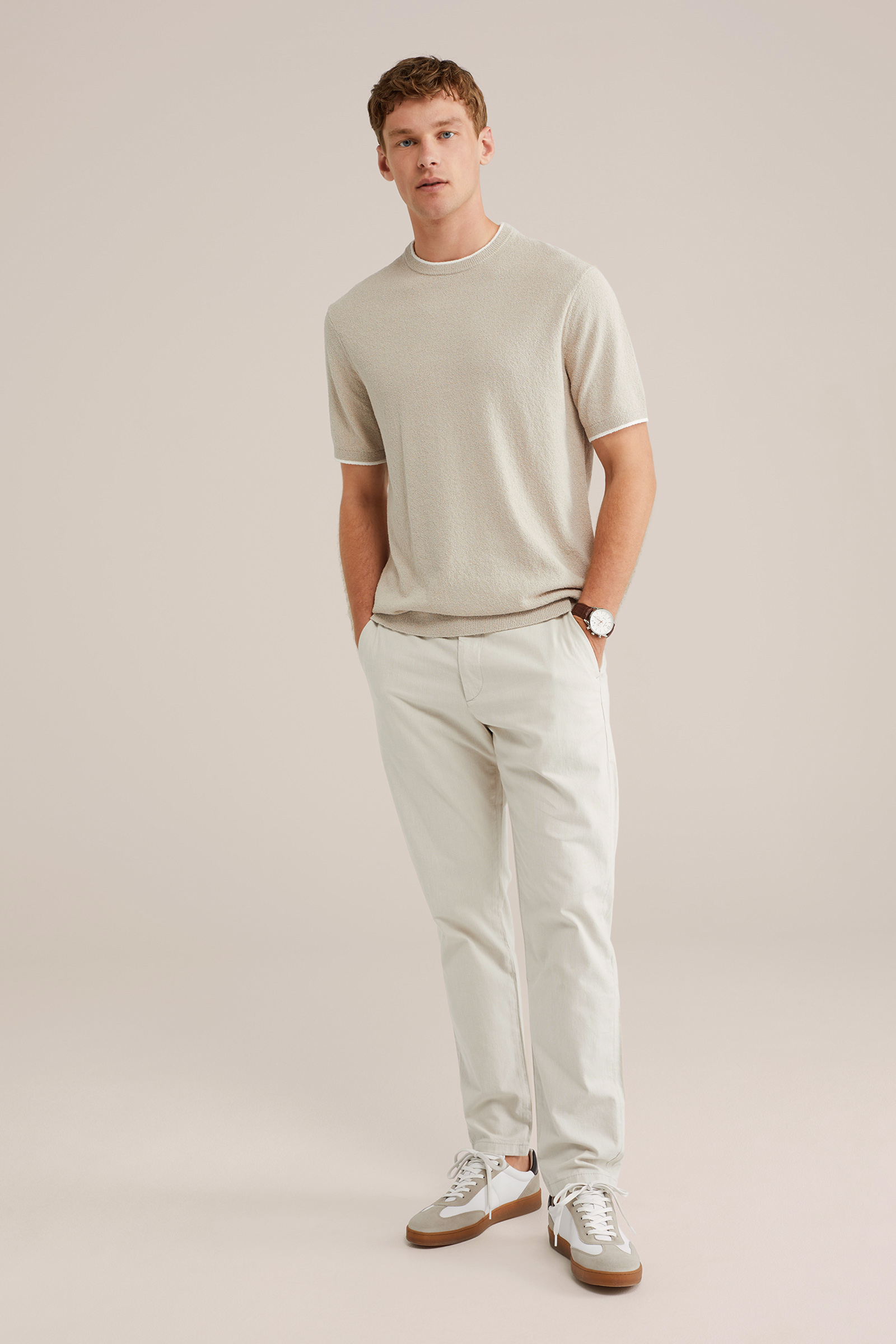 Heren Slim fit chino met stretch