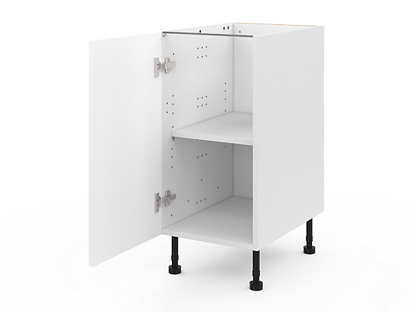 Meuble bas de cuisine avec 1 porte GoodHome Stevia blanc mat l.40 x H.72 cm
