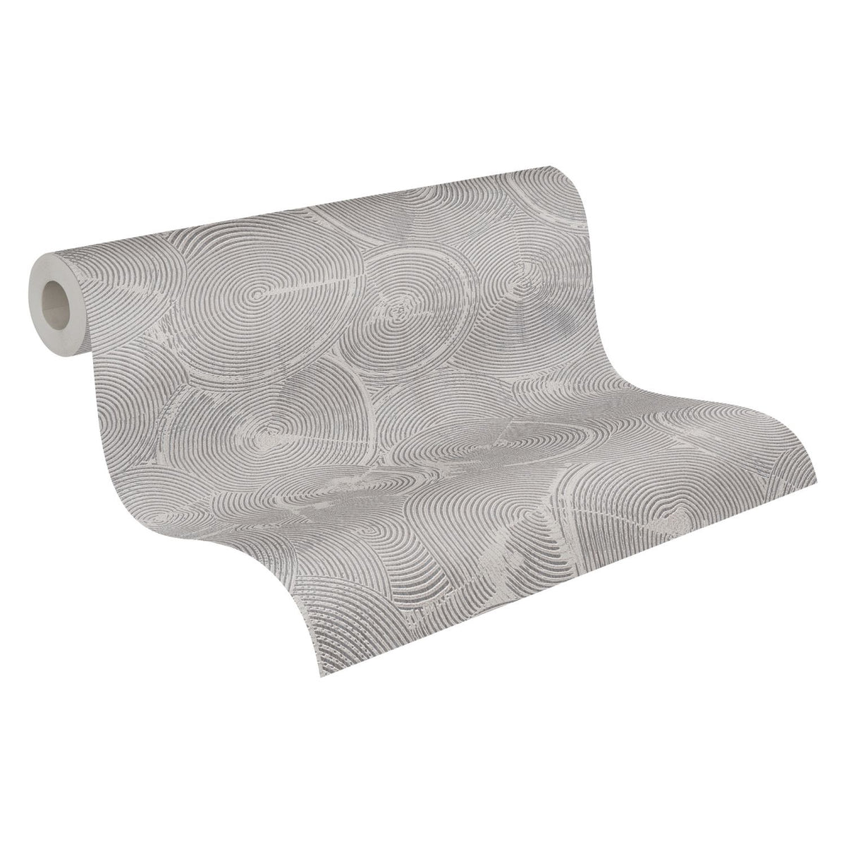 Livingwalls behang 3D-motief grijs en zilver - 53 cm x 10.05 m - AS-379002